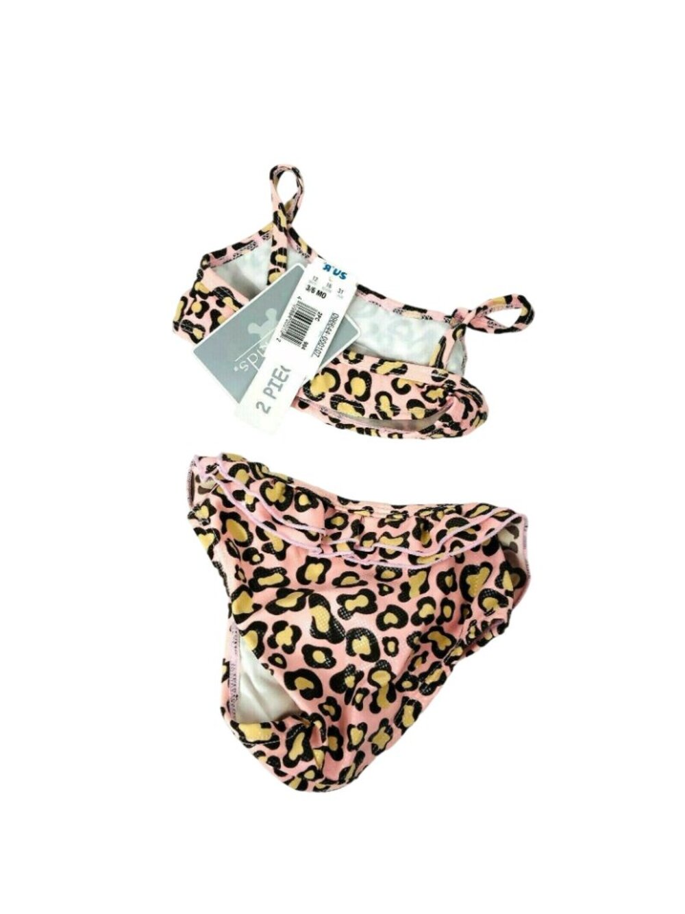Koala Kids Bikini Baby Girl 3-6 mos Bathingsuit Pink Leopard Swimsuit NWT 2 Piec - Picture 6 of 8